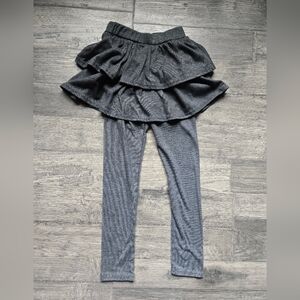 Stylish Gray Layered Skirt Leggings for Kids